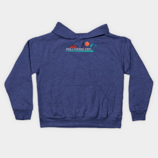 PhillyVerse.com Logo 2 Kids Hoodie by Philly Verse Podcast Network